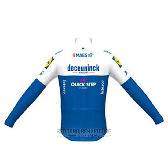 2020 Fahrradbekleidung Deceuninck Quick Step Wei Azul Trikot Langarm und Tragerhose